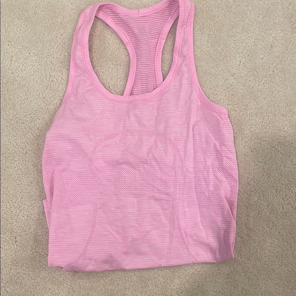 Lululemon Athletica Pink Sleeveless work out Tank Top
